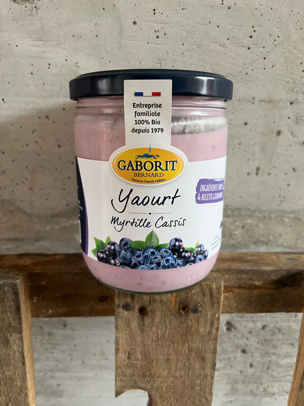 Yaourt brassé myrtille cassis BIO - Gaborit - Loire