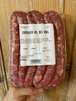 Saucisses chipolatas ail des ours, Charcuterie Rigault Annot