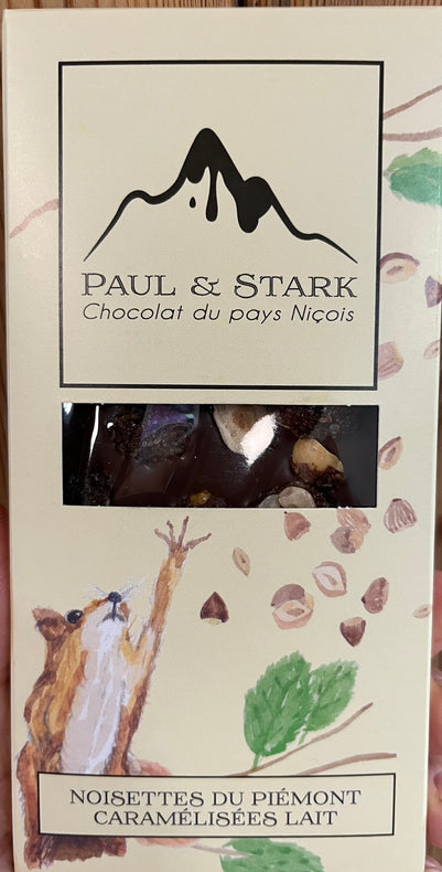 La tablette chocolat au lait (41%) noisettes caramélisées - Paul & Stark, France