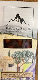 La tablette chocolat au lait (41%) amandes de Provence - Paul & Stark, France
