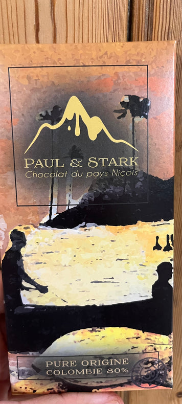 La tablette Pure Origine Colombie chocolat noir 80% : Paul & Stark, France