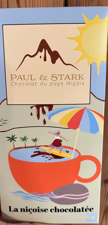 La tablette « La niçoise chocolatée », chocolat au lait 41% - Paul & Stark, France