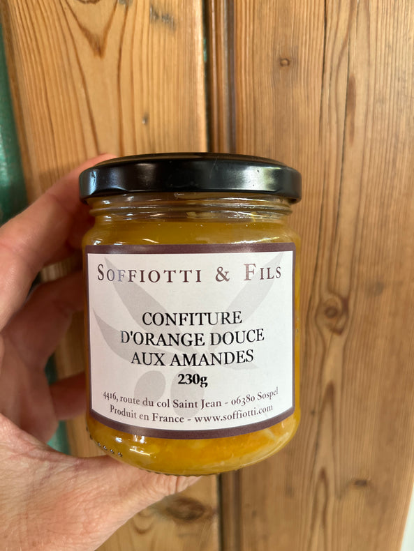 Confiture d'orange douce aux amandes - Soffiotti et fils - Sospel (pot de 230g)
