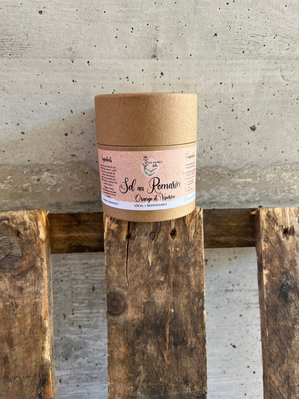 Sel au romarin, orange et vipérine - Les herbes folles - Roure (pot de 100g)