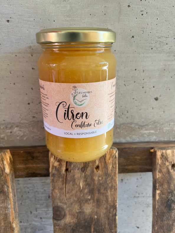 Confiture artisanale de citron - Les herbes folles - Roure (pot de 350g)