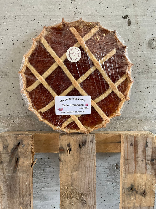 La tarte framboise artisanale fabriquée à Cipières, France