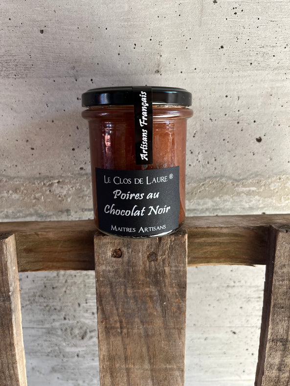 Confiture de poires chocolat noir - Le clos de Laure (pot de 220g)