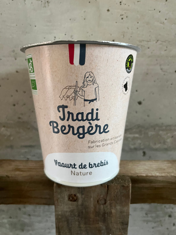 Yaourt nature au lait entier de brebis entier BIO (400g) - Tradi Bergère - Lozère