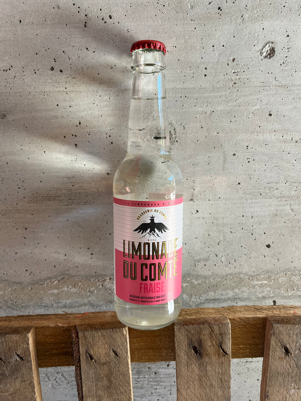 Limonade fraise - Brasserie du Comté - St Martin Vésubie, France (bouteille 33cl)
