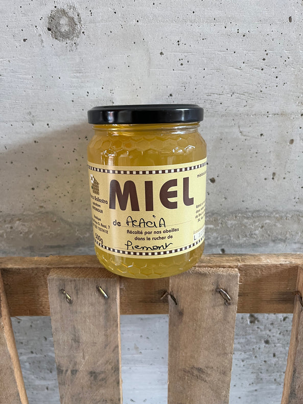 Miel acacia de la « Miellerie de la Roya » - direct apiculteur (pot de 500g), France