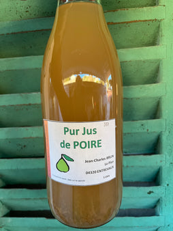 Jus de poire artisanal d'Entrevaux-agriculture raisonnée