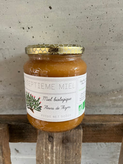 Miel fleurs de thym BIO de chez « Au Septième miel » - St Léger - direct apiculteur (pot de 500g)
