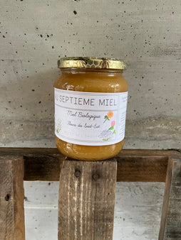 Miel fleurs du Sud Est BIO de chez « Au Septième miel » - St Léger - direct apiculteur (pot de 500g)